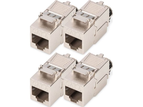 Digitus DN-93816-4, litteä, hopea, RJ-45, LSA, uros, naaras