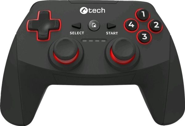 Gamepad C-TECH Khort PC:lle/PS3:lle/Androidille, 2x analoginen, X-sisääntulo, tärinä, langaton, USB
