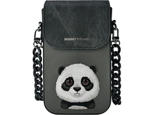 Nimmy puhelinlaukku musta/musta Isosilmäinen lemmikki 2.0 Panda