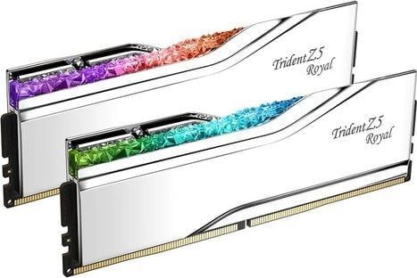 G.Skill Trident Z5 Royal F5-6000J2836G16GX2-TR5S, 32 GB, 2 x 16 GB, DDR5, 288-pin DIMM, Sølv