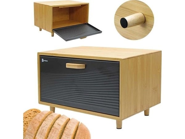 Brunbeste brødboks i bambusbeholder til brød 4252 Brunbeste brødboks i bambusbeholder til brød 4252