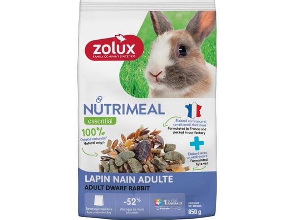 ZOLUX Minikani ruokasekoitus aikuinen NUTRIMEAL 4 850g