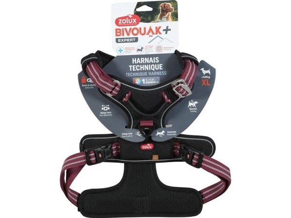 ZOLUX hundesele BIVOUAK XL rød
