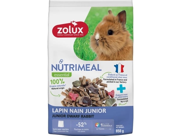 ZOLUX Blandefôr til miniatyrkaniner junior NUTRIMEAL 4 850g