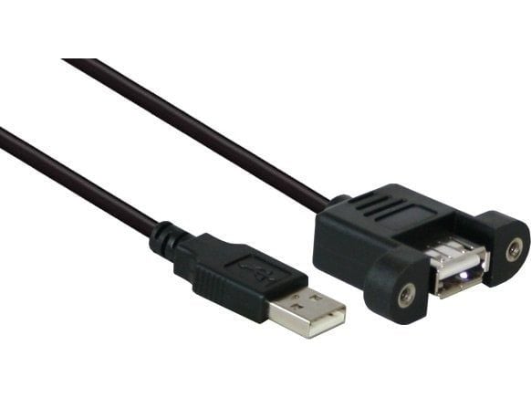 USB 2.0 skjøteledning A hann til A innbyggingskontakt, 1 m, Good Connections® (2511-1E)