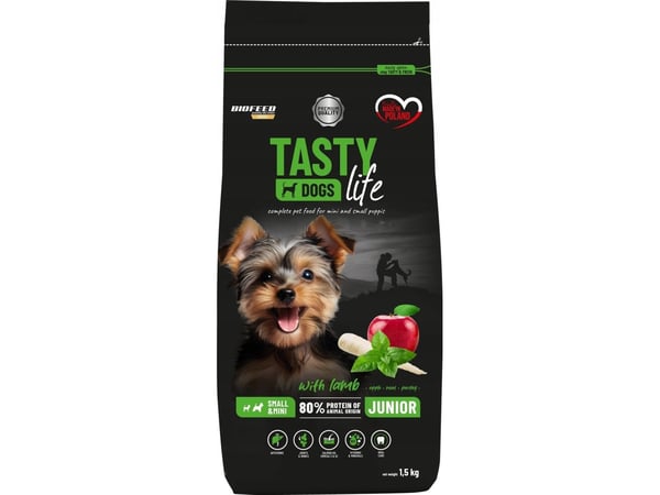 Biofeed BIOFEED Tasty Dogs Life Junior S med lamm 1,5 kg
