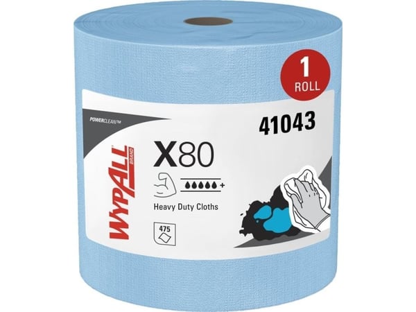 WYPALL Kimberly-Clark X80 - rengöringsark i stor rulle, perforerade - blå