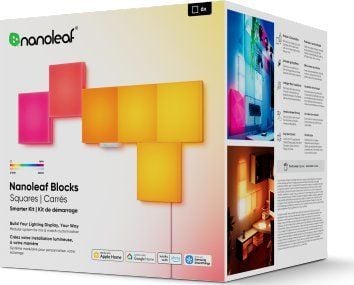 Nanoleaf Blocks Smarter Kit - Lyspanel - LED - 3 W - RGBW-lys - 1200-6500 K - kvadrat (en pakke 6)