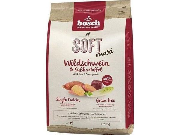bosch Tiernahrung 5757025, Voksen, Maxi (26 - 44 kg), Buffalo, Søtpotet, 2,5 kg