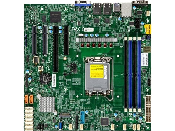 SUPERMICRO X13SCL-F - Hovedkort - micro ATX - LGA1700-sokkel - C262 Chipset - 2 x Gigabit LAN - innbygd grafikk