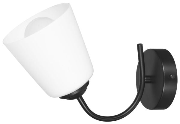 Activejet Vegglampe AJE-ALMA 1P E27 1x40W, Popped up, Konisk, 1 pære(r), E27, IP20, Sort