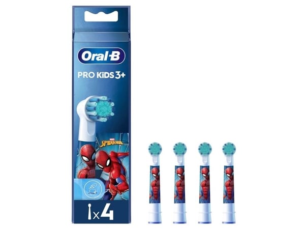 Oral-B Kids Pro Kids3+, 4 stykker, Flerfarget, Hvit, Spider-Man, 3 år, Blister