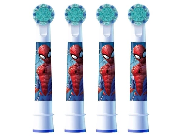 Oral-B Kids Pro Kids3+, 4 styck, Multifärg, Vit, Spider-Man, 3 År, Blåsa