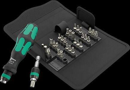 Wera 05057114001, 30 stykker, Nøkkelverktøy, firkant, Torx Plus, 1/4", TX10, TX15, TX20, TX25, TX30, TX40, TX8, TX9, 2,2.5,3,4,5,6 mm, 0, 1, 2, 3