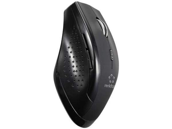 Renkforce RF-5827190, Høyre hendt, Optisk, RF kabel-fri, 1600 DPI, Sort
