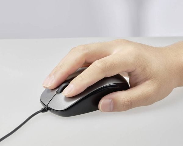 Renkforce RF-5805910, Molempikätinen, Optinen, USB A-tyyppi, 1000 DPI, Harmaa