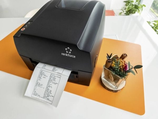 Renkforce RF-5998016, hvit, selvklebende skriveretikett, kontinuerlig etikett, rull, papir, direkte termisk