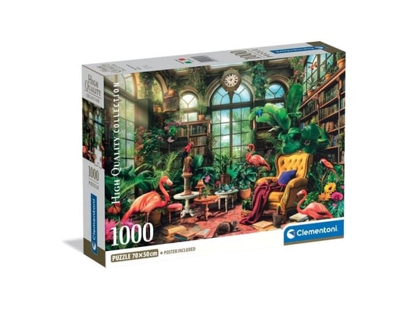 Clementoni Puslespil HQC The Greenhouse Library, 1000 brikker