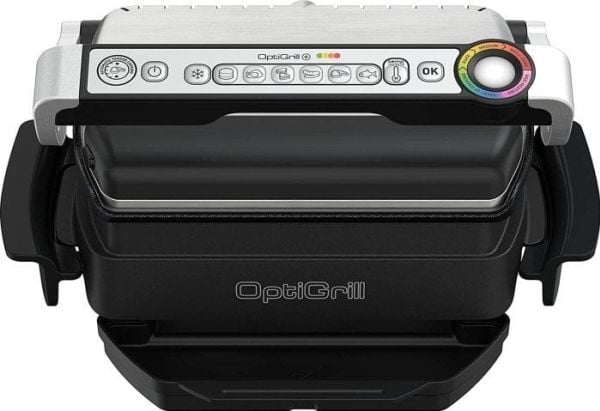 Tefal OptiGrill + Snacking & Baking GC714D, kontaktgrill (sølv/svart, 2000 watt)