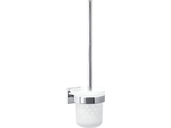 TESA 40233, Toalettbørste og holder, Kromfarget, Hvit, Metall, Metall, 116 mm, 390 mm