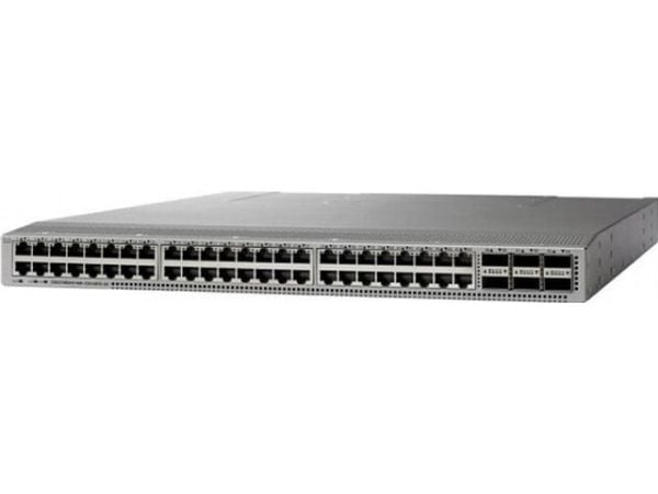 Cisco Nexus 93108TC-EX - Kytkin - Hallittu - 48 x 10GBase-T + 6 x 40 Gigabit / 100 Gigabit QSFP28 - telineeseen asennettava