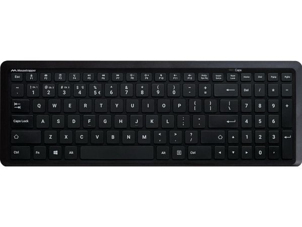 Mousetrapper Type Midi - Näppäimistö - kompakti - langaton - Bluetooth, USB-C - QWERTY - Pohjoismainen