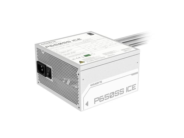 Gigabyte P650SS ICE - Strømforsyning (intern) - ATX12V 3.0/ EPS12V - 80 PLUS Silver - AC 155-240 V - 650 watt - aktiv PFC - ishvit