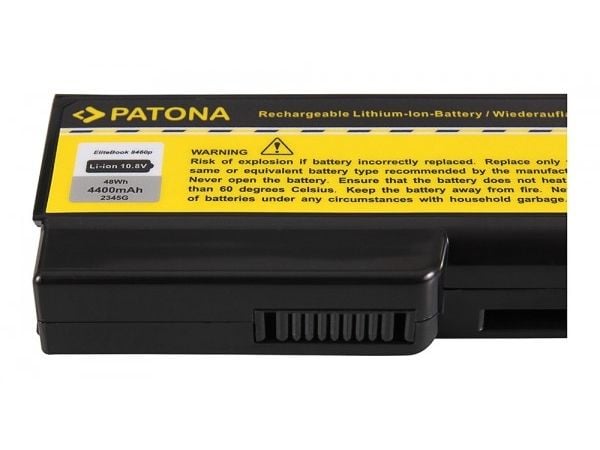PATONA 2345, batteri, HP, HP EliteBook 8460p, 8460w, 8470p, 8560p HP ProBook 6360b, 6460b, 6465b, 6560b, 6565b