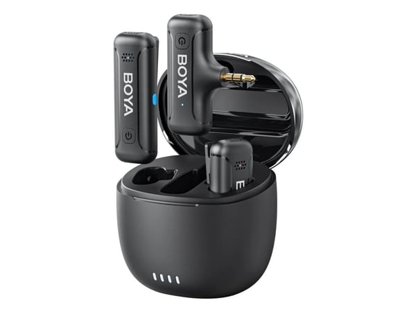 BOYA BY-WM3T-M2, Lavalier-mikrofon, 100 m, Retningsuavhengig, Kameramonteringsmottaker, Sort, Blå, 0,01%