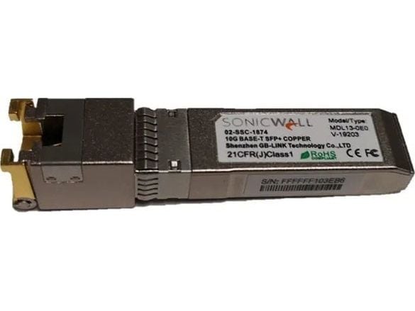 SonicWall - SFP+-vastaanotinmoduuli - 10 GigE - 10GBase-T - RJ-45