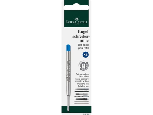 Faber-Castell 148793, sininen, hopea, kuulakärkikynä, läpipainopakkaus, 1 kpl
