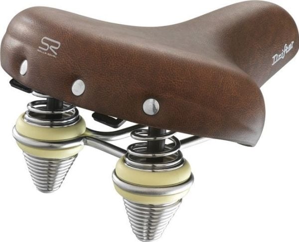 Selle Royal sete SELLEROYAL PREMIUM RELAXED 90st. DRIFTER SMALL unisex zelowe + brune fjærer (NEW 2023)