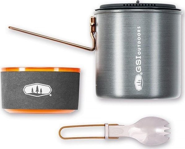 GSI Outdoors 50276, Sett, Aluminium, Nylon, Polypropylen (PP), Sort, Kobber, Grå, Oransje, Kopper, Nylon, 309 g