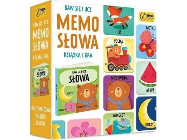 Muistipeli ja kirja - Sanat - Leiki ja opi - Play and Learn