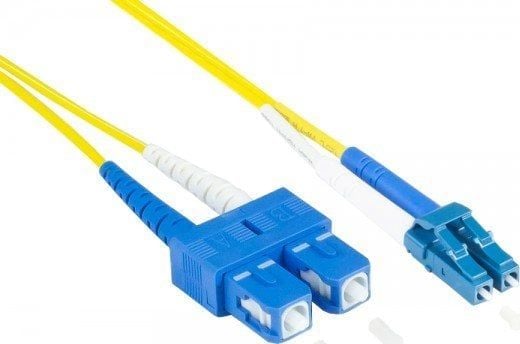 Alcasa LW-9075LS fiberoptisk kabel 7,5 m 2x LC 2x SC OS2 gul (LW-9075LS)