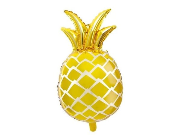 PartyDeco Pineapple, Gull, Figur, Folie, 380 mm, 630 mm, 50 stykker