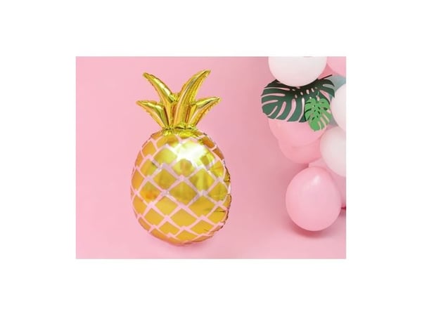 PartyDeco Pineapple, Gull, Figur, Folie, 380 mm, 630 mm, 50 stykker
