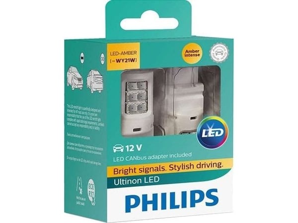 Philips Ultinon LED W21W Keltainen 12V - Sarja