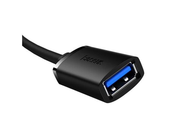 Baseus B00631103111-00, 1 m, USB A, USB A, USB 3.2 Gen 1 (3.1 Gen 1), 5 Gbit/s, Svart