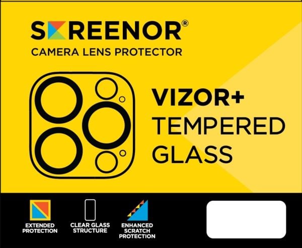 Screenor Vizor+ - Linsebeskytter for mobiltelefon - for Apple iPhone 16e, 17e
