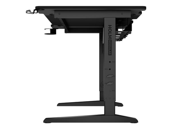 Genesis Holm Modular - Skrivbord - rektangulär - antracit, svart