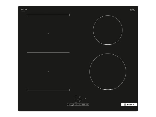 Bosch Serie | 4 PVS611BB6E - Induksjonskomfyrtopp - 4 plater - Nisje - bredde: 56 cm - dybde: 49 cm - uten ramme - svart