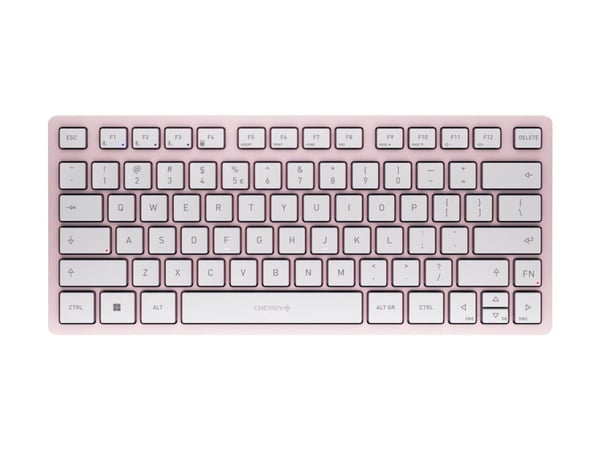 CHERRY KW 7100 MINI BT, Langaton, Bluetooth, Näppäimen saksikytkin, QWERTY, Vaaleanpunainen