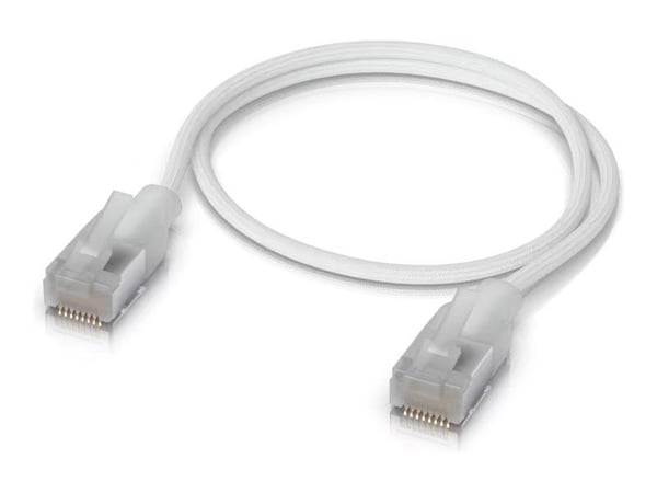 Ubiquiti UniFi - Koblingskabel - RJ-45 (hann) til RJ-45 (hann) - 3 mm - skjermet - CAT 6a - med støvel, innendørs - hvit