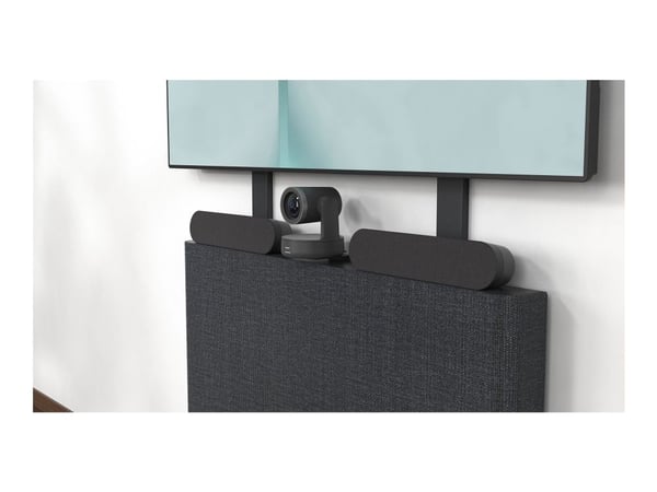 Heckler AV Credenza 4U - Oppbevaringsskuff - for videokonferansesystem - låsbar - maharam polyesterstoff, aluminium - svart/grå - veggmonterbar