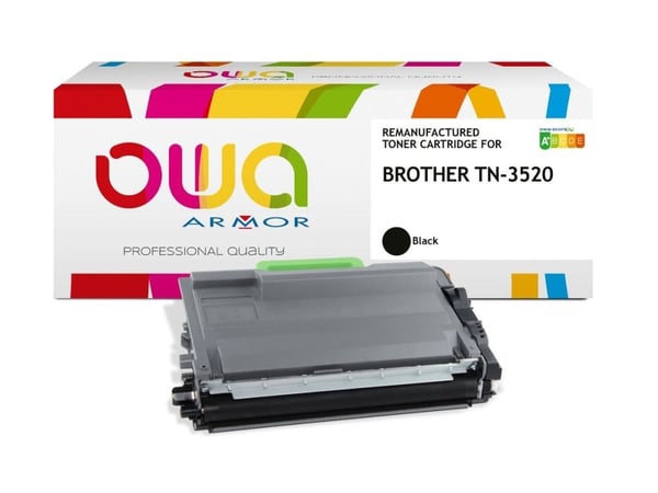 OWA - Svart - kompatibel - box - återanvänd - tonerkassett (alternativ för: Brother TN3520) - för Brother HL-L6400DW, HL-L6400DWT, MFC-L6900DW, MFC...