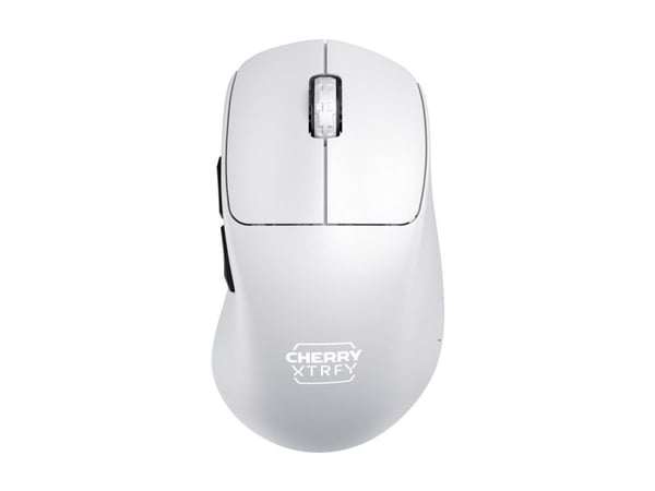 CHERRY Xtrfy M64 Pro - Mus - ergonomisk - optisk - 5 knapper - trådløs - 2.4 GHz - USB trådløs mottaker - hvit