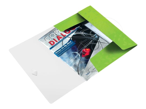Leitz WOW - 3-fliksmappe - for A4 (210 x 297 mm) - kapasitet: 150 ark - grønn