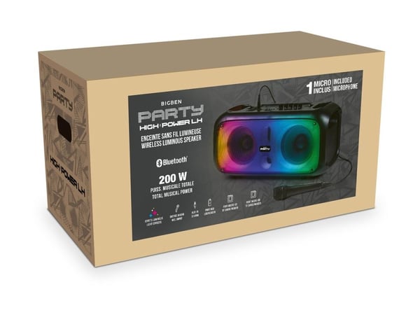 BigBen PARTY High Power LH - Selskapshøyttaler - for bærbar bruk - trådløs - Bluetooth - 20 watt - svart