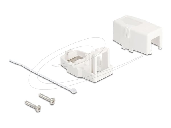 Delock Keystone tomkapsling 1 port med magnetisk undersida, vit
